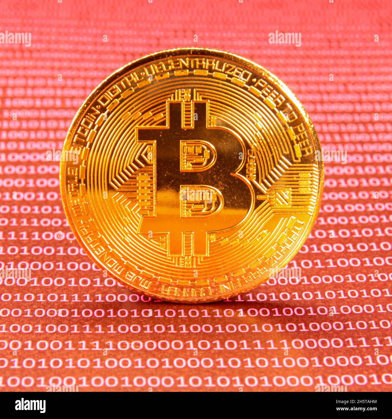 Bitcoin BTC monnaie numérique crypto monnaie Banque D'Images