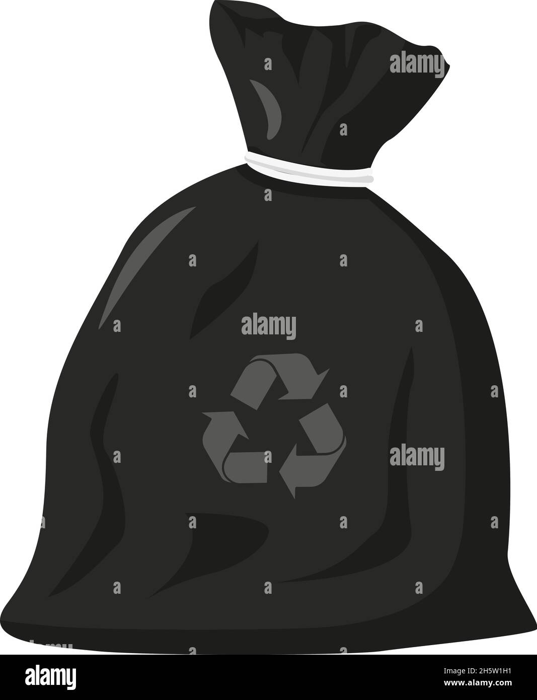 sac poubelle écologique de style plat, vector Illustration de Vecteur