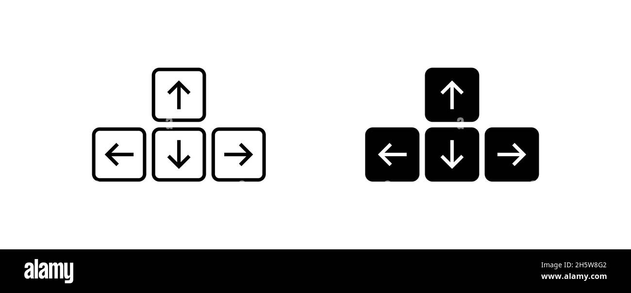 Icône de flèche du bouton du clavier sur fond blanc.Simple vecteur plat  minimal pour la conception d'applications et de sites Web Image Vectorielle  Stock - Alamy