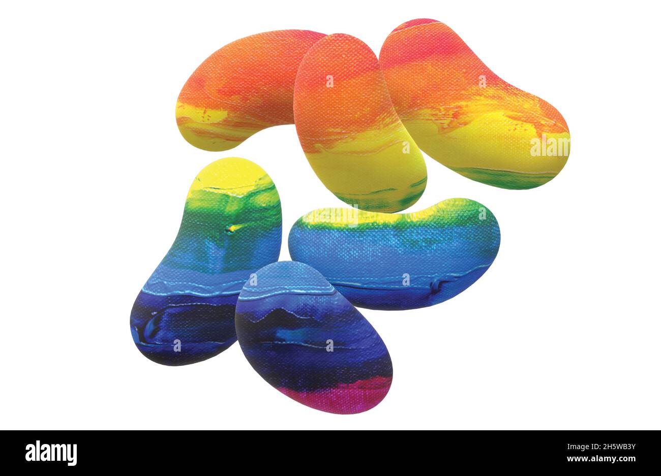 Bonbons à base de haricots en gelée aux couleurs arc-en-ciel Illustration de Vecteur