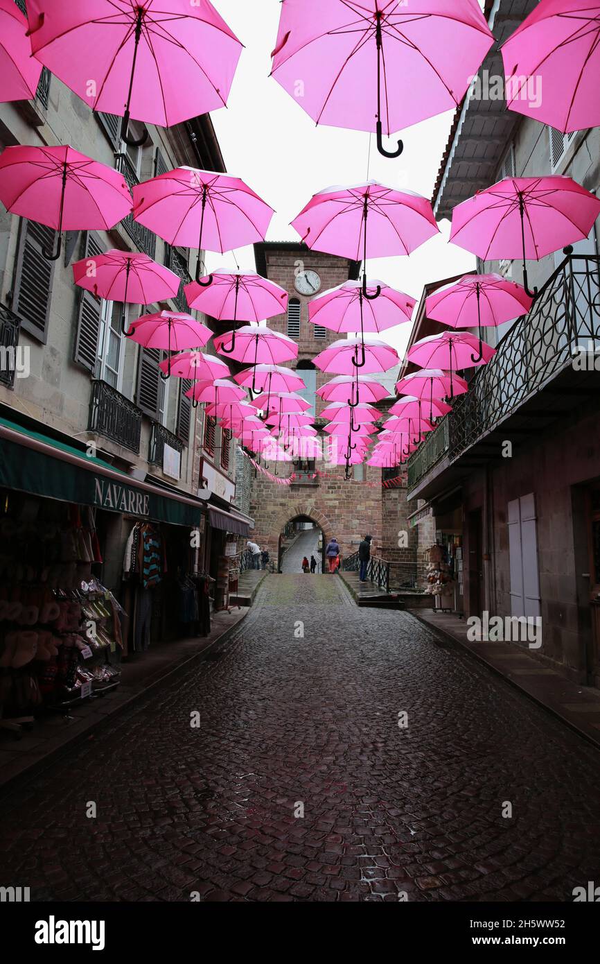 Saint-Jean-Pied-de-Port, Pyrénées-Atlantiques, France Banque D'Images