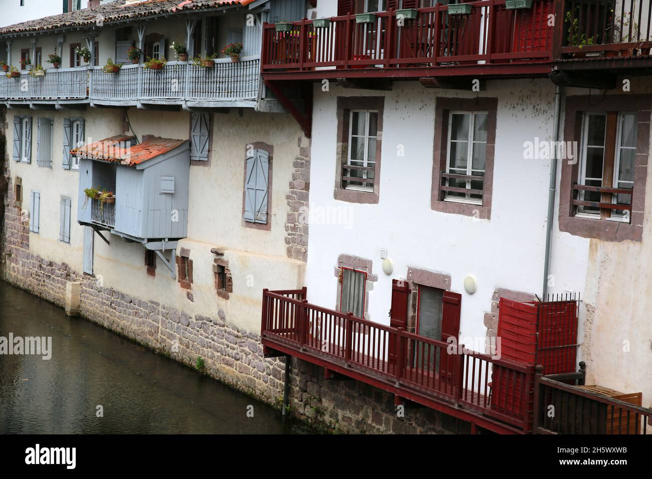 Saint-Jean-Pied-de-Port, Pyrénées-Atlantiques, France Banque D'Images