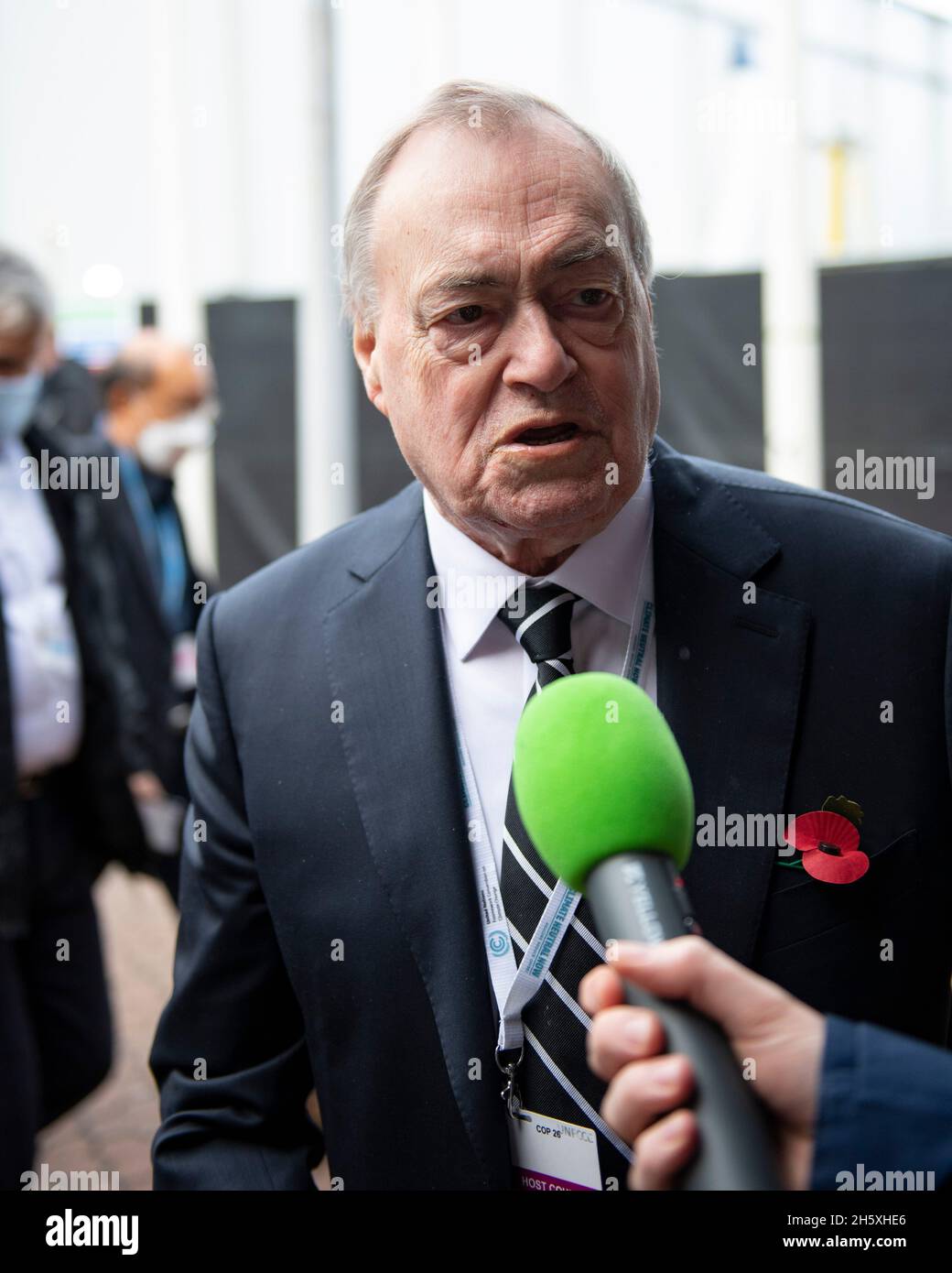 Glasgow, Royaume-Uni.11 novembre 2021.Glasgow, Écosse, Royaume-Uni.11 novembre 2021PICTURED: John Prescott, député de la Chambre des Lords du Royaume-Uni, vu à la Conférence COP26 sur les changements climatiques.Crédit : Colin Fisher/Alay Live News Banque D'Images