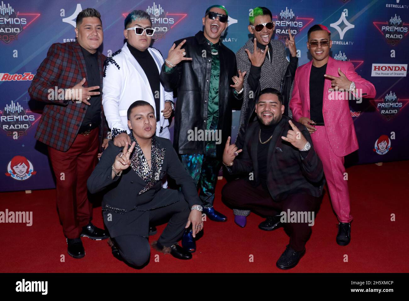 2021 radio Awards, un événement qui reconnaît le meilleur de la musique mexicaine régionale, et qui se tient pour la première fois au Mexique Banque D'Images