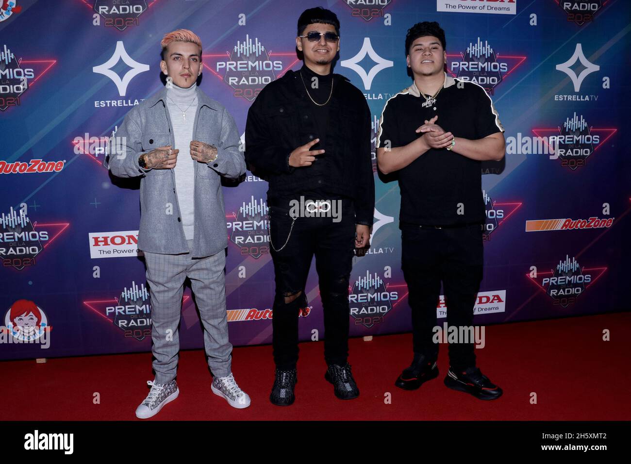 2021 radio Awards, un événement qui reconnaît le meilleur de la musique mexicaine régionale, et qui se tient pour la première fois au Mexique Banque D'Images