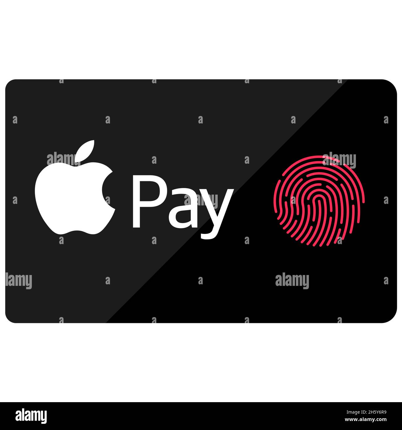 icône d'empreinte digitale d'authentification de carte de paiement Illustration de Vecteur