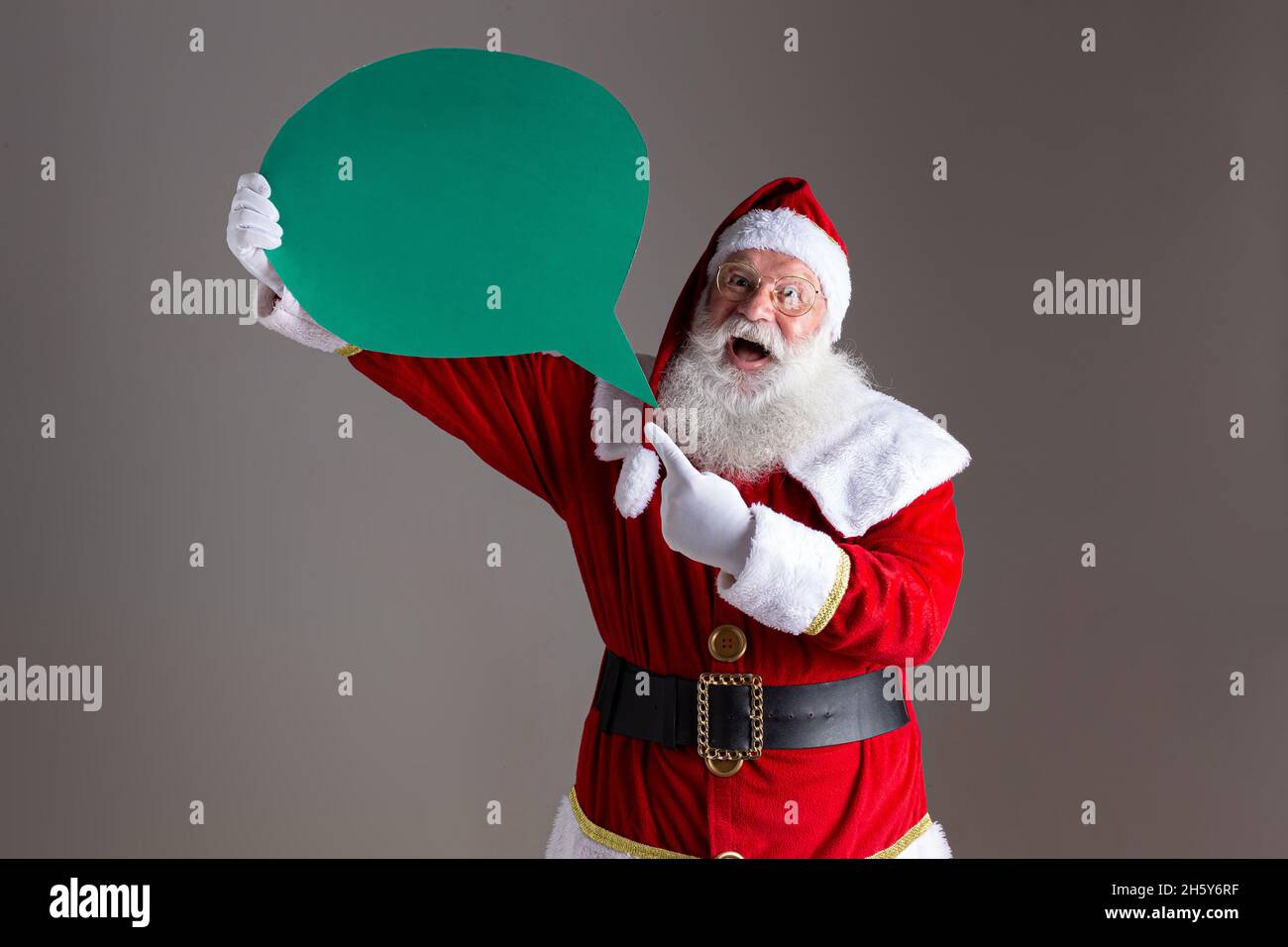 Ballon de texte vierge du Père Noël. Banque D'Images