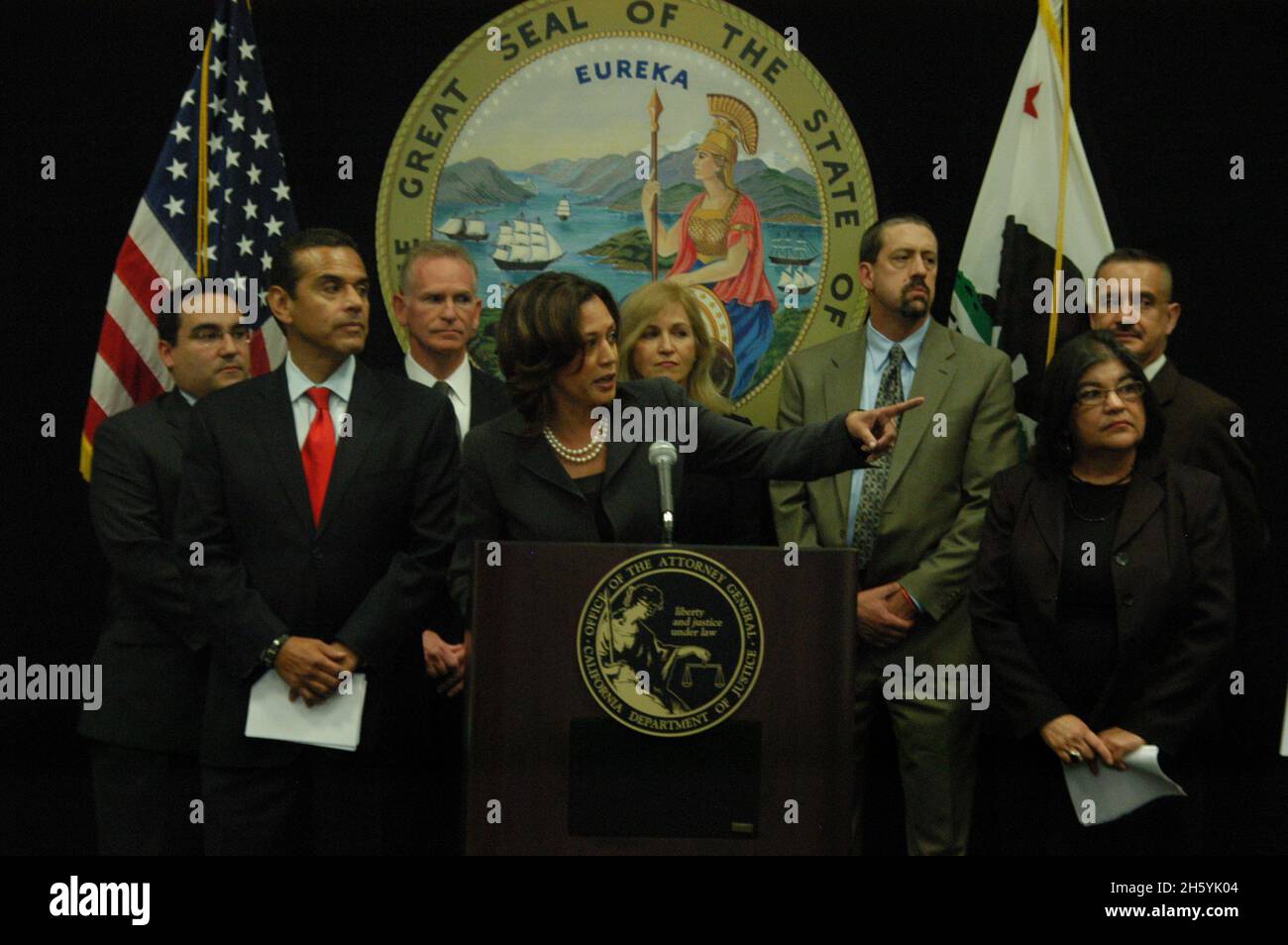 Le procureur général Kamala Harris annonce la création d'un Groupe de grève pour la fraude hypothécaire pour protéger les propriétaires de maisons CA.23 mai 2011 Banque D'Images