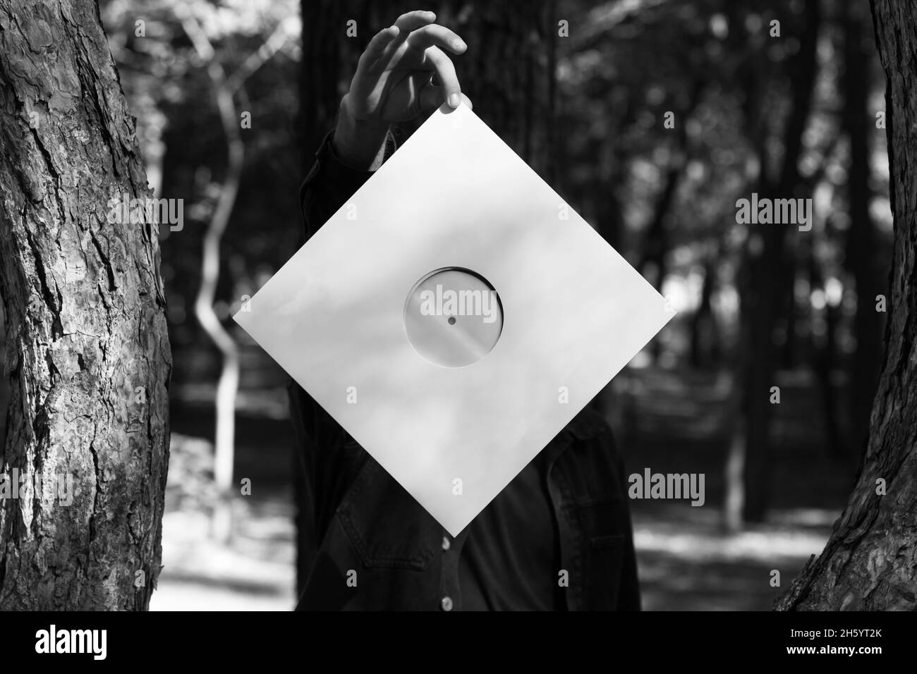 disque vinyle, photo pour couverture, photo pour album musical Banque D'Images