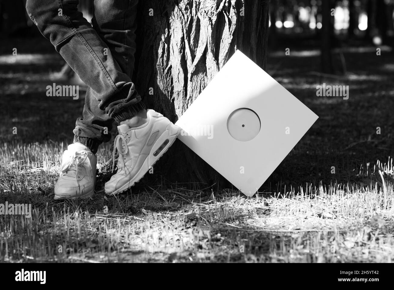 disque vinyle, photo pour couverture, photo pour album musical Banque D'Images