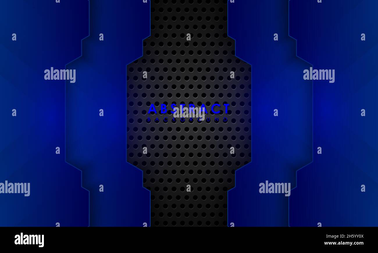 Fond de jeu Bleu Noir Illustration de Vecteur