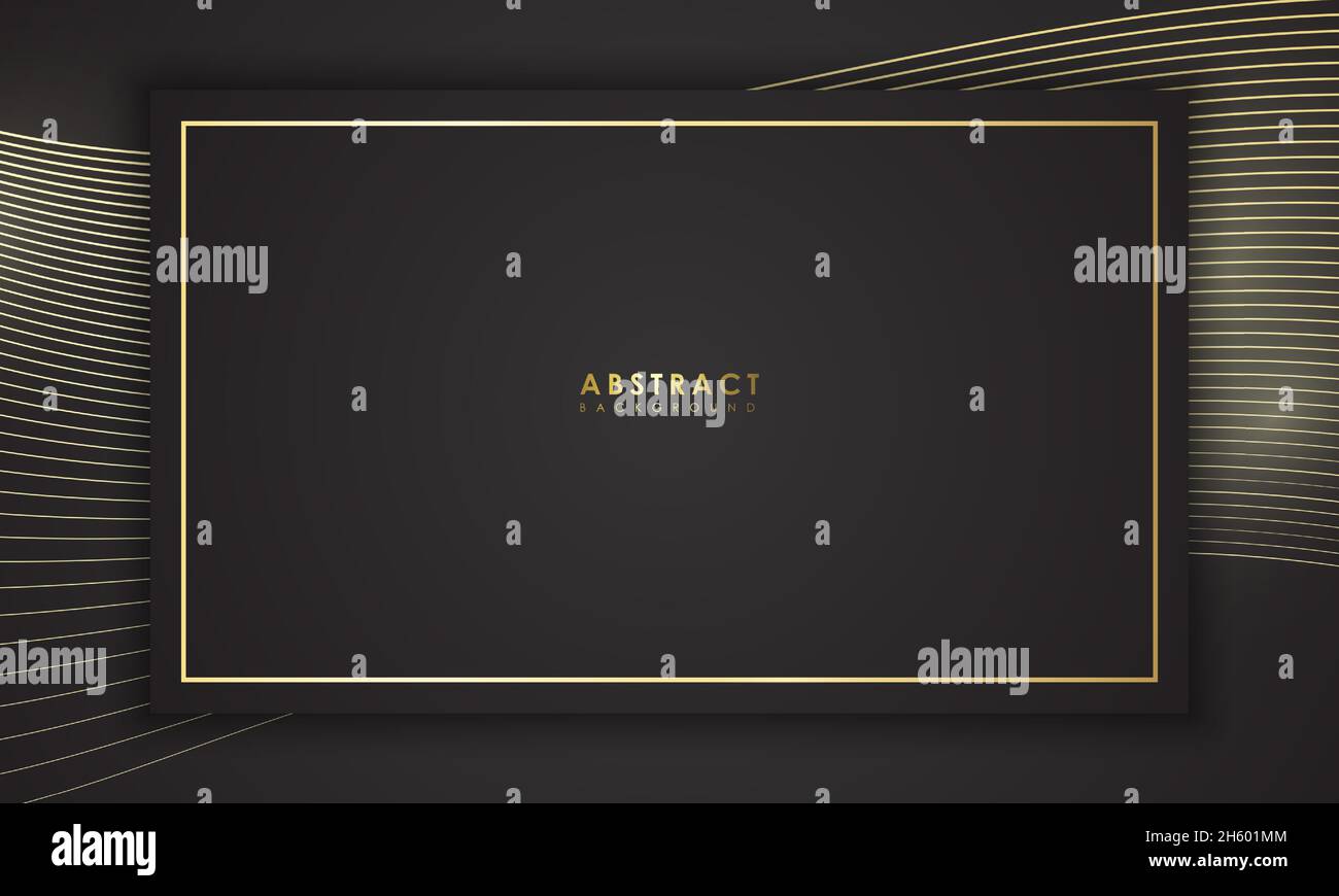 Arrière-plan noir doré élégant Illustration de Vecteur