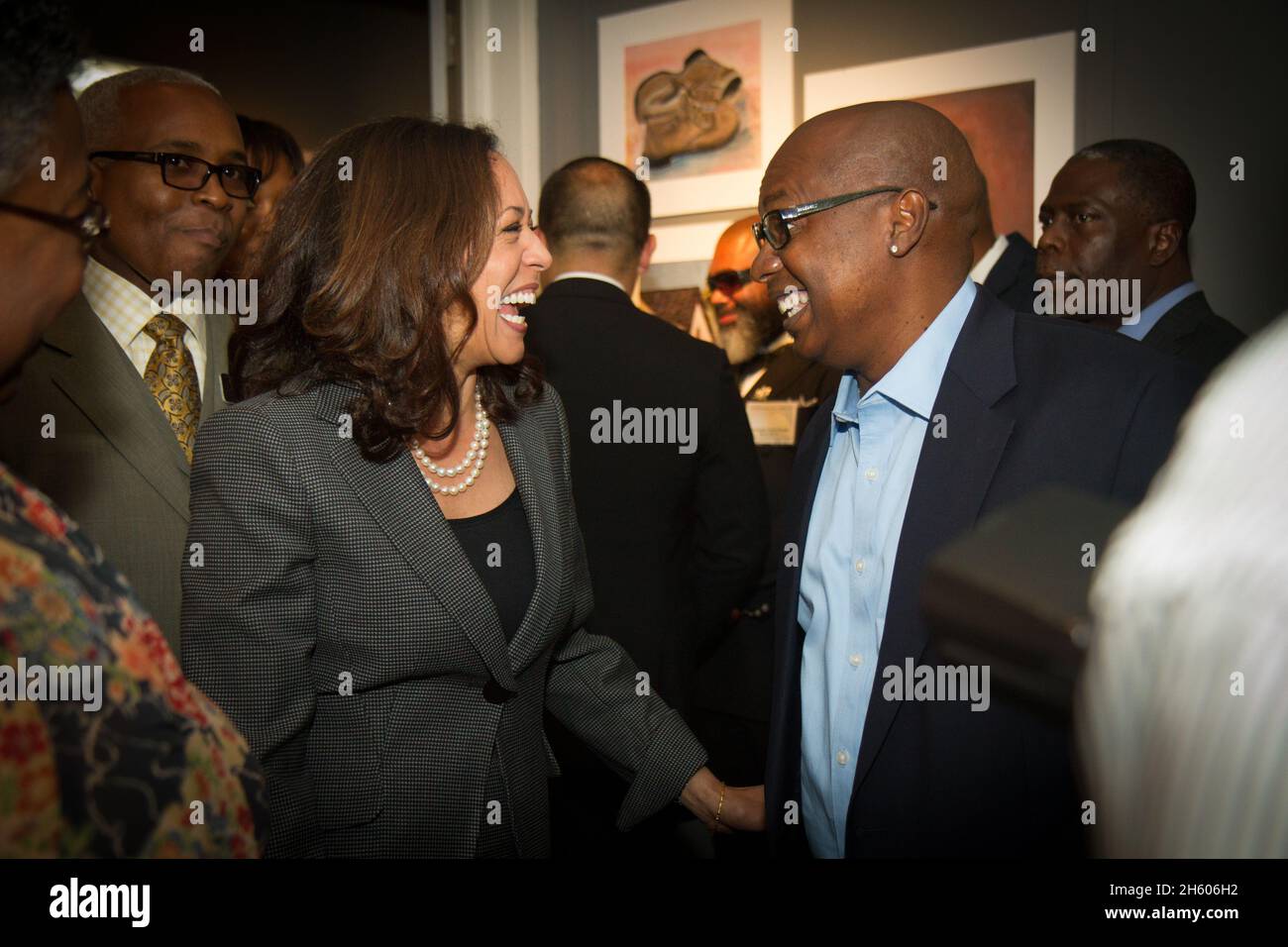 Le procureur général Kamala Harris prononce des observations sur le 50e anniversaire de la signature de la Loi sur les droits civils à Los Angeles le 30 juin 2014 Banque D'Images