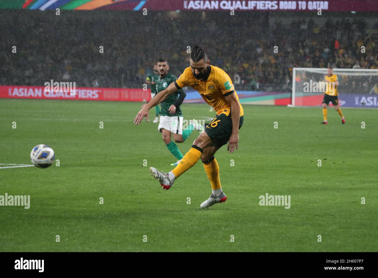 Socceroos contre l'Arabie Saoudite Banque D'Images