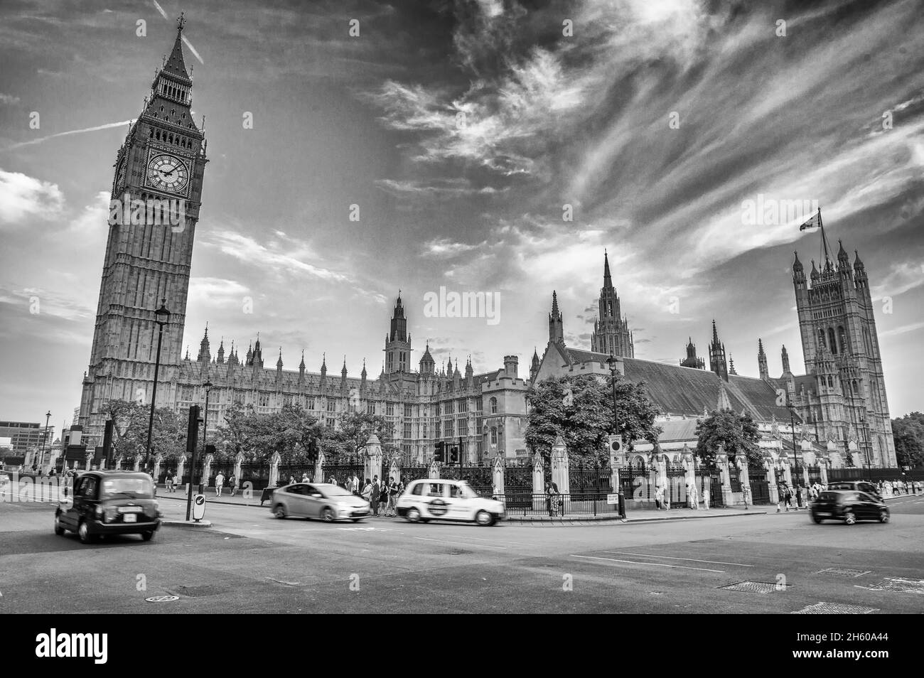 LONDRES, ROYAUME-UNI - 03 juillet 2015 : une vue panoramique de la tour de l'horloge de Big Ben à Londres, Royaume-Uni Banque D'Images