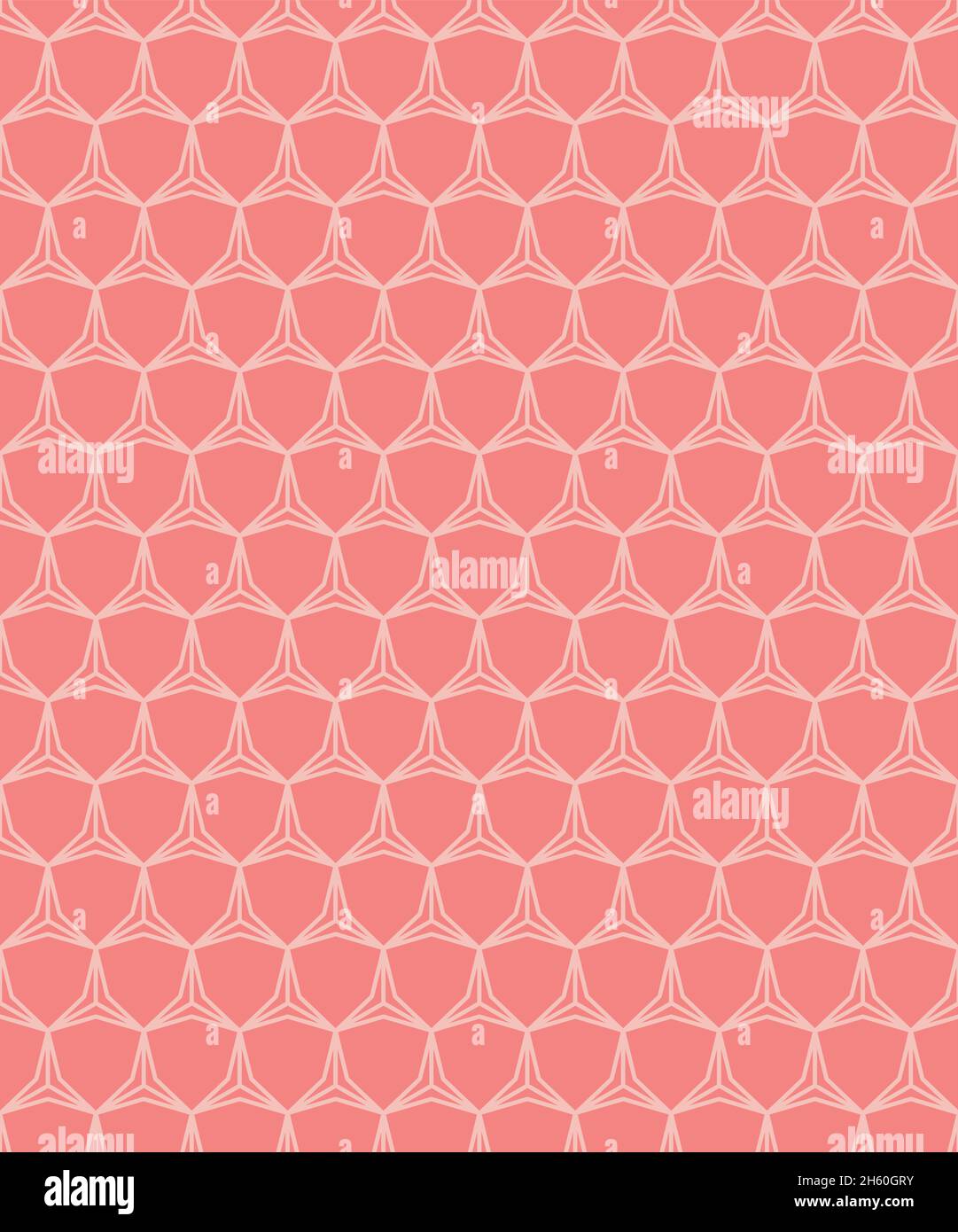 Motif vectoriel sans couture, style minimaliste, carrelage rose pastel.Arrière-plan avec un motif géométrique et des triangles roses Illustration de Vecteur