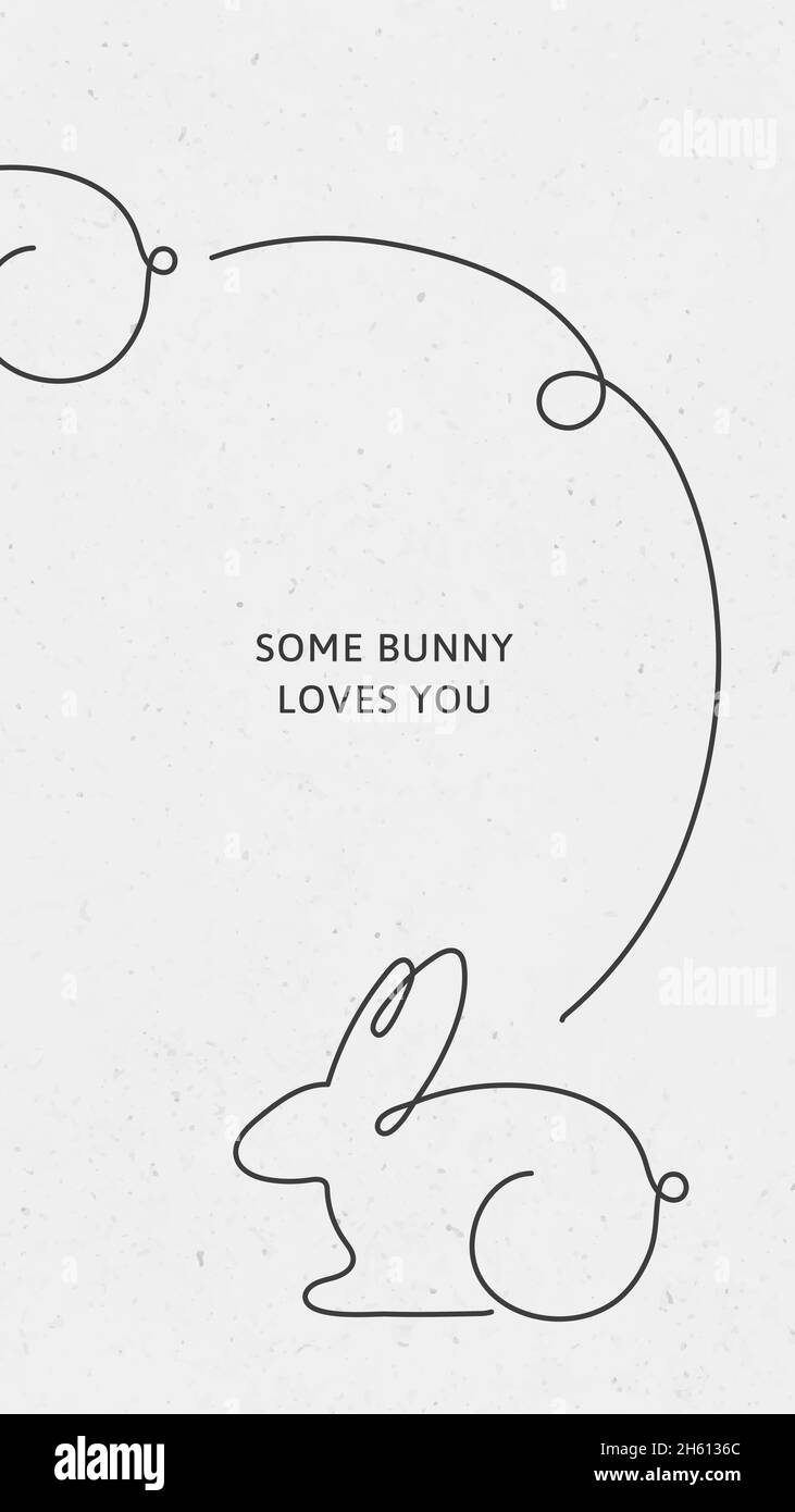 Petit Lapin Mobile Fond D Ecran Citation Modele Vecteur Certains Lapins Vous Aime Image Vectorielle Stock Alamy