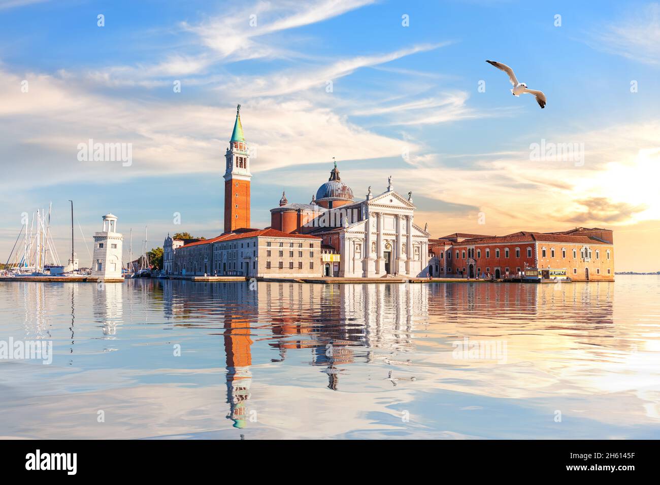 Monastère Saint-George dans la lagune de Venise, Italie Banque D'Images