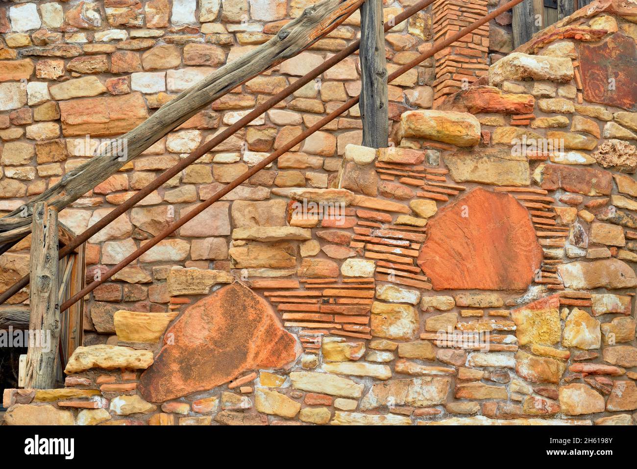 Détails architecturaux dans la tour de Desert View, parc national du Grand Canyon, Arizona, États-Unis Banque D'Images