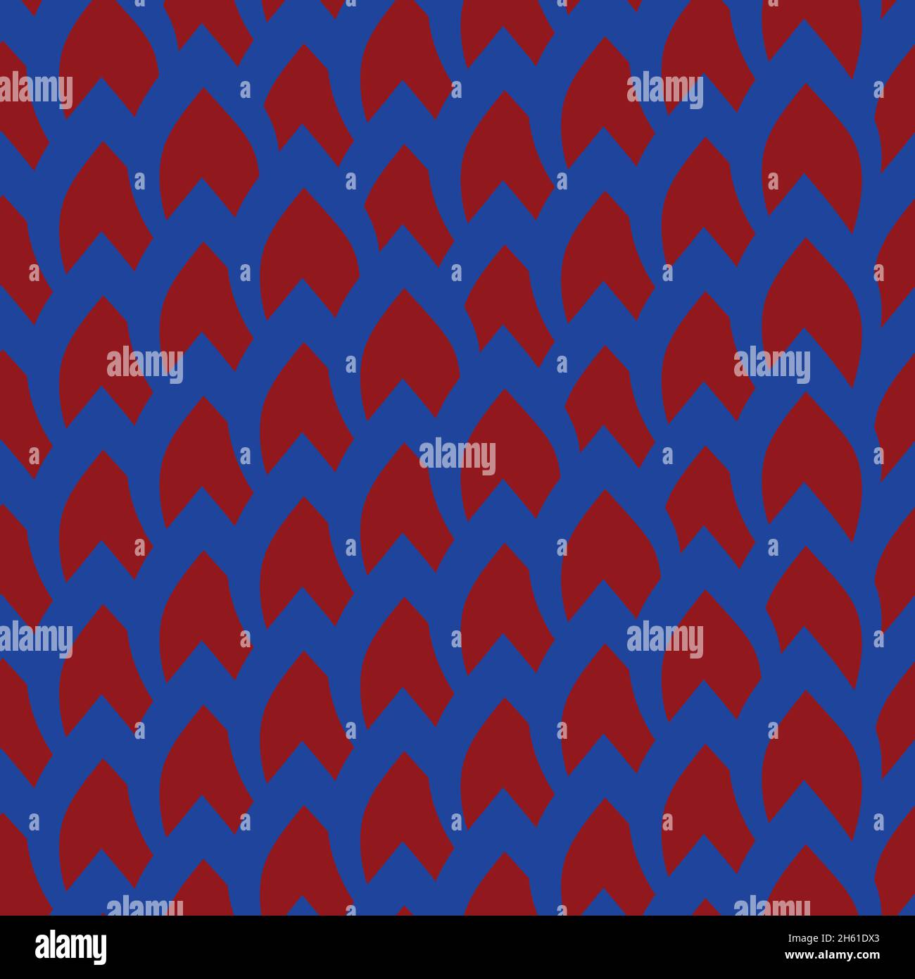 Motif abstrait vectoriel sans couture en maille sur fond.Arrière-plan de couture irrégulière en bleu nautique rouge.Texture très contrastée Illustration de Vecteur