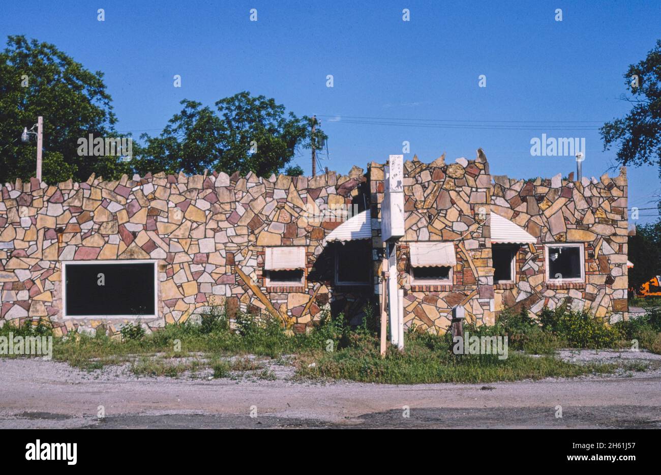 Restaurant Stone, route 77, Pauls Valley, Oklahoma ; env.1982 Banque D'Images