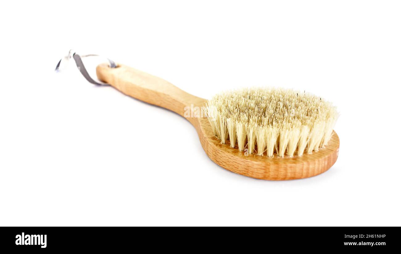 Brosse massante à poils naturels Banque D'Images