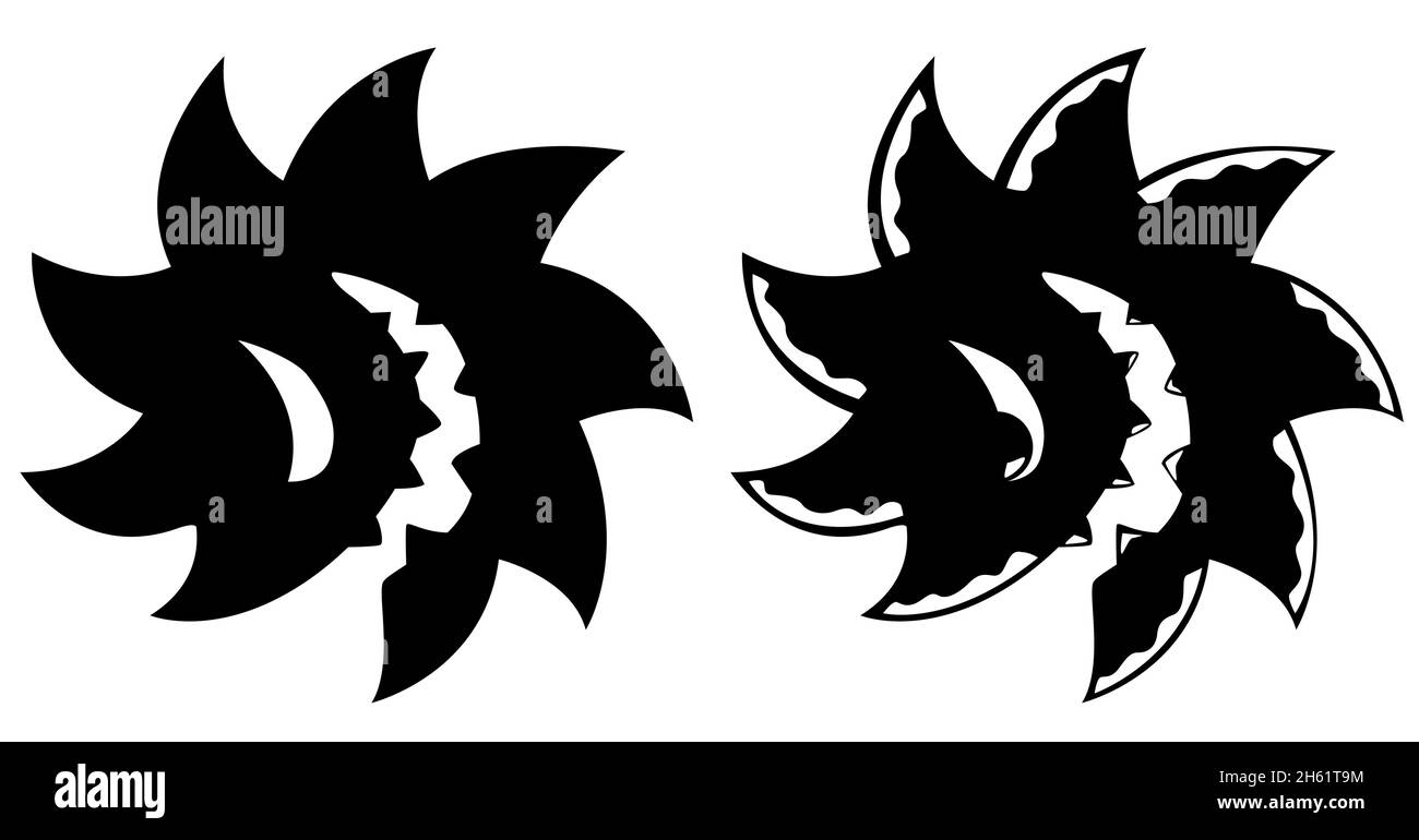 Lame de scie mal pochoir noir, illustration vectorielle, horizontale, isolée Illustration de Vecteur