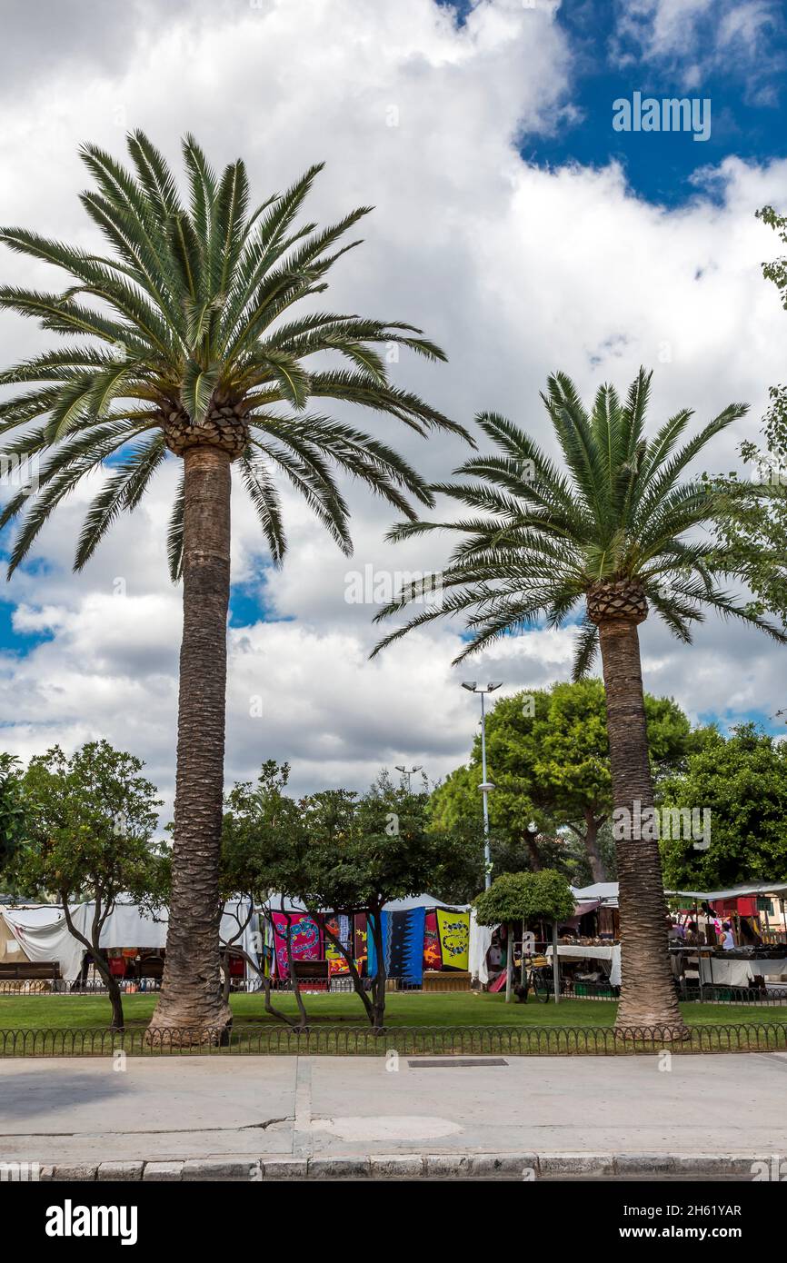 marché hebdomadaire dans le centre de mahon,mahon,maó,minorque,iles baléares,espagne,méditerranée,europe Banque D'Images