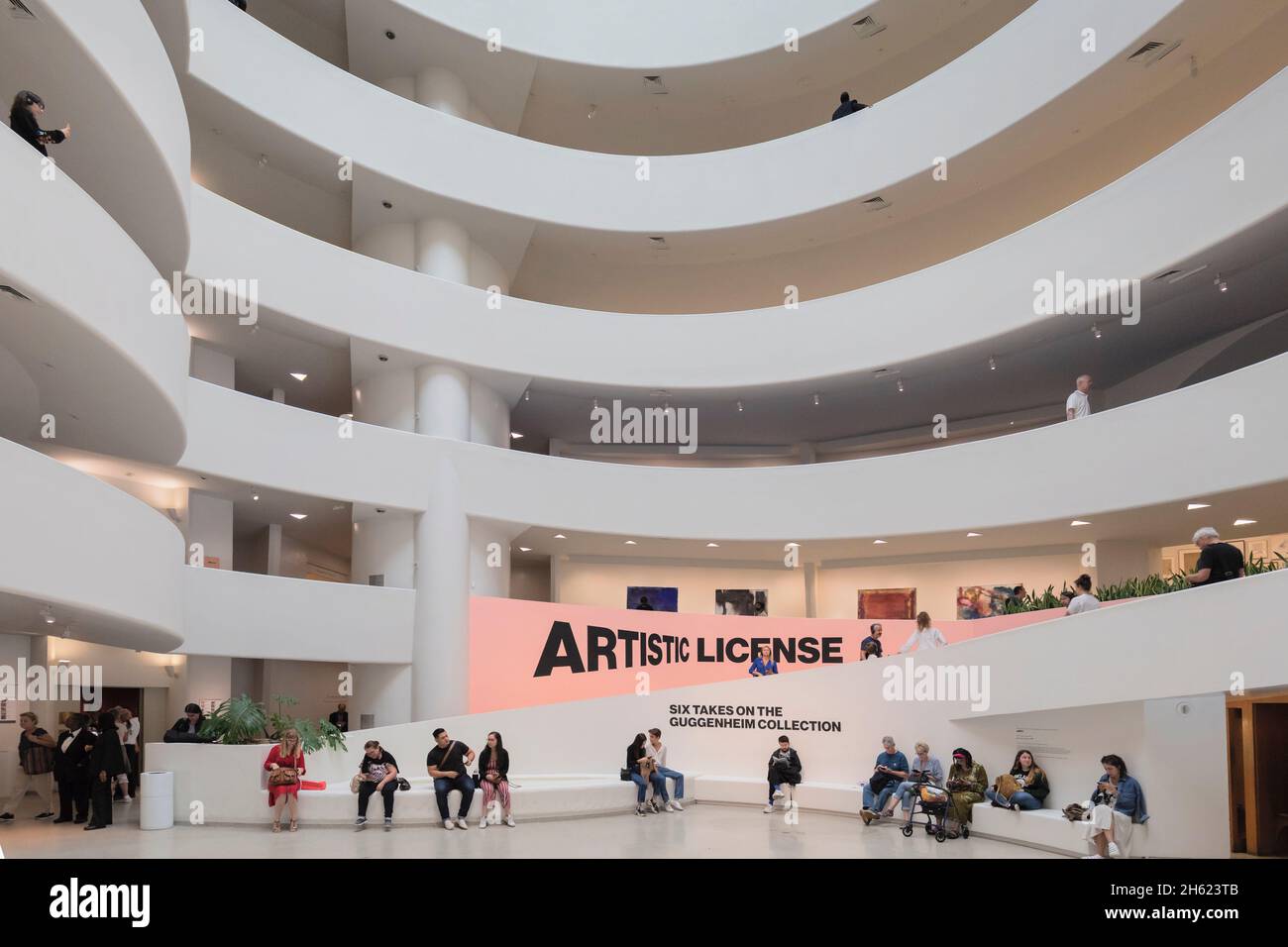 musée guggenheim, architecte frank lloyd wright, côté est supérieur, manhattan, ville de new york, etats-unis Banque D'Images