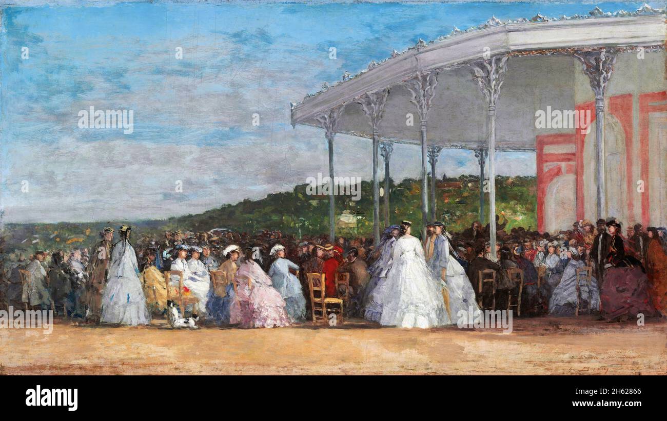 Eugène Boudin (1824-1898) 'concert au Casino de Deauville', huile sur toile, 1865 Banque D'Images