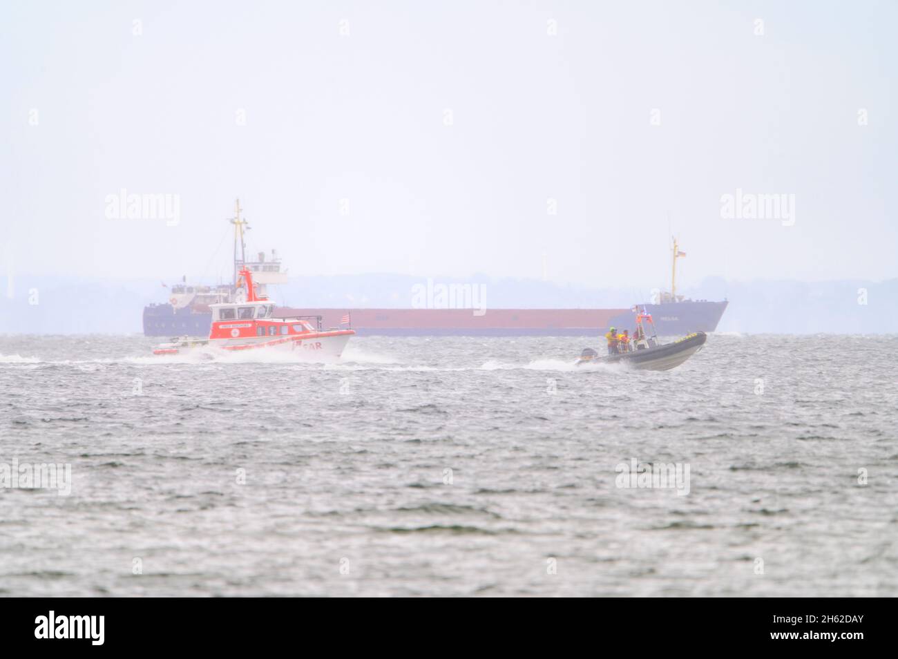 mission de sauvetage sur la mer baltique Banque D'Images