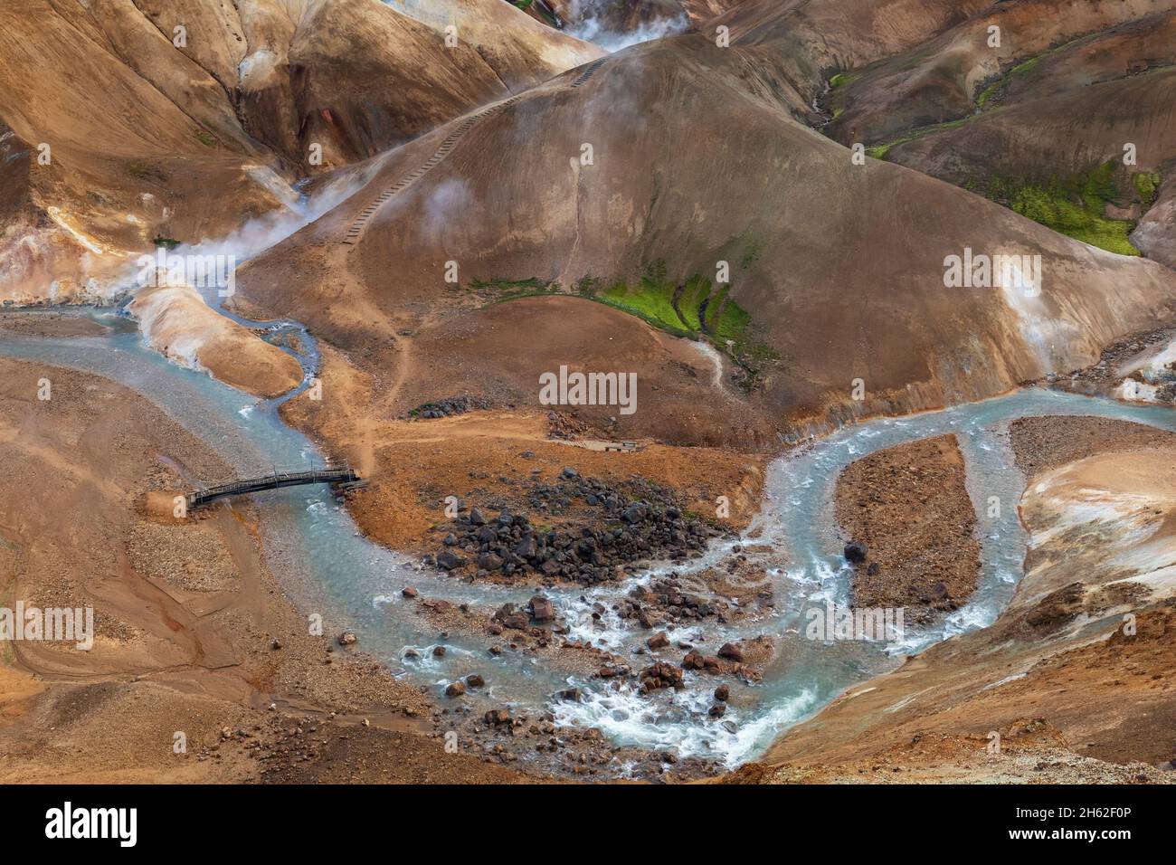 kerlingarfjöll dans les hauts plateaux islandais. Banque D'Images