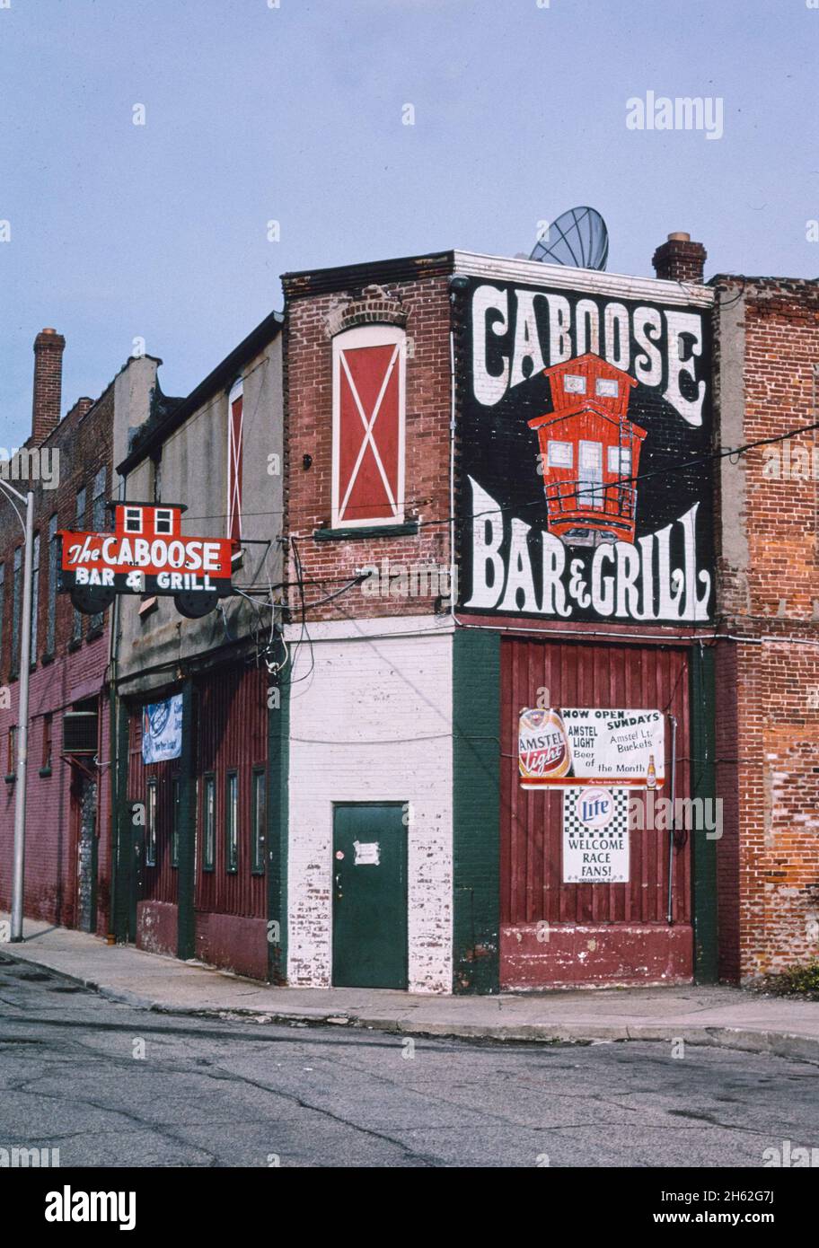 Caboose Bar & Grill, 15th Street, Anderson, Indiana ; CA.2004 Banque D'Images