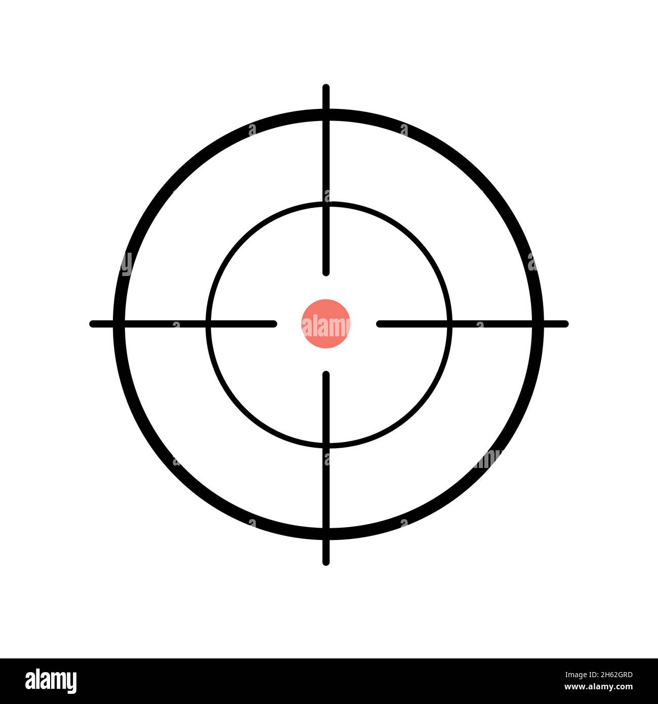 illustration vectorielle de l'icône de repère cible isolée sur fond blanc Illustration de Vecteur