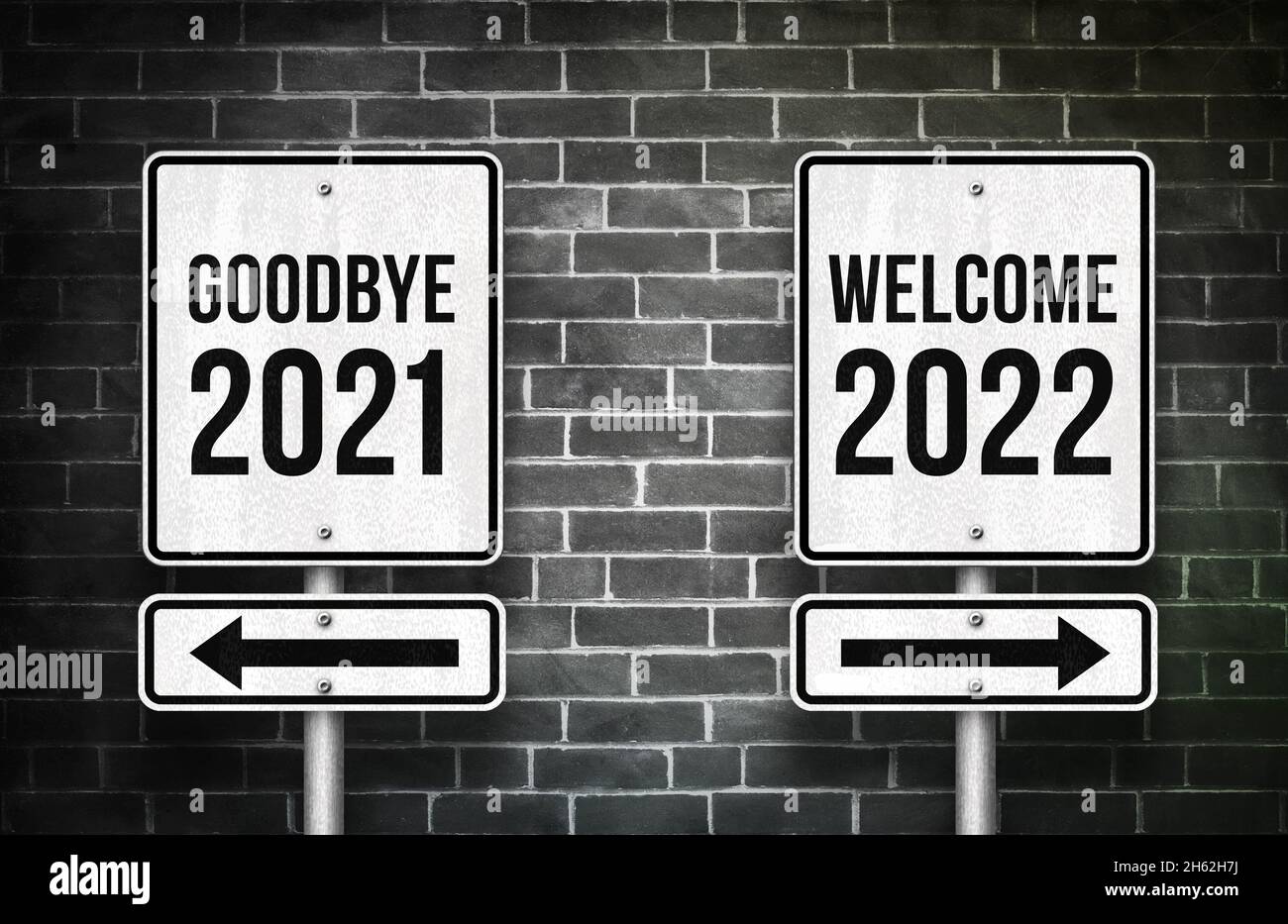 Au revoir 2021 et Welcome 2022 Banque D'Images