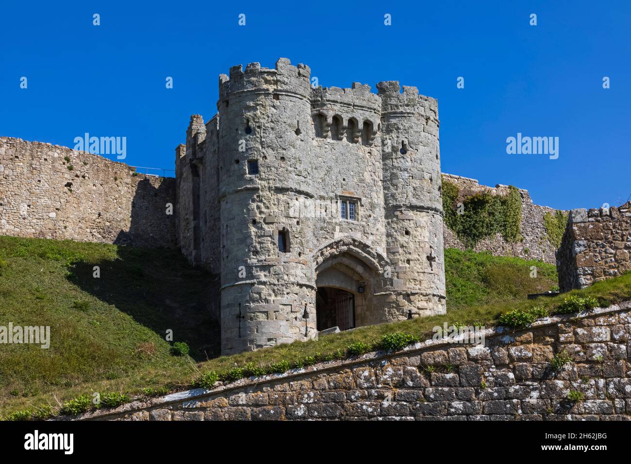 angleterre, île de wight, newport, château de carisbrooke Banque D'Images