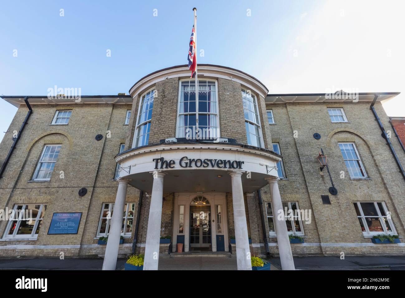 angleterre, hampshire, vallée test, stockbridge, l'hôtel historique de grosvenor Banque D'Images