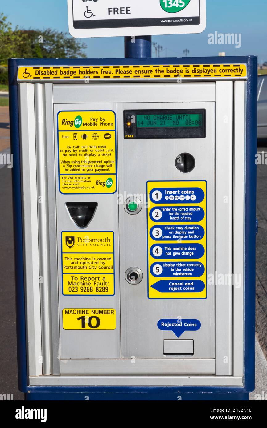 angleterre, hampshire, portsmouth, southsea, parking Banque D'Images