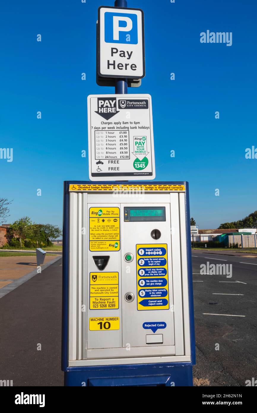 angleterre, hampshire, portsmouth, southsea, parking Banque D'Images