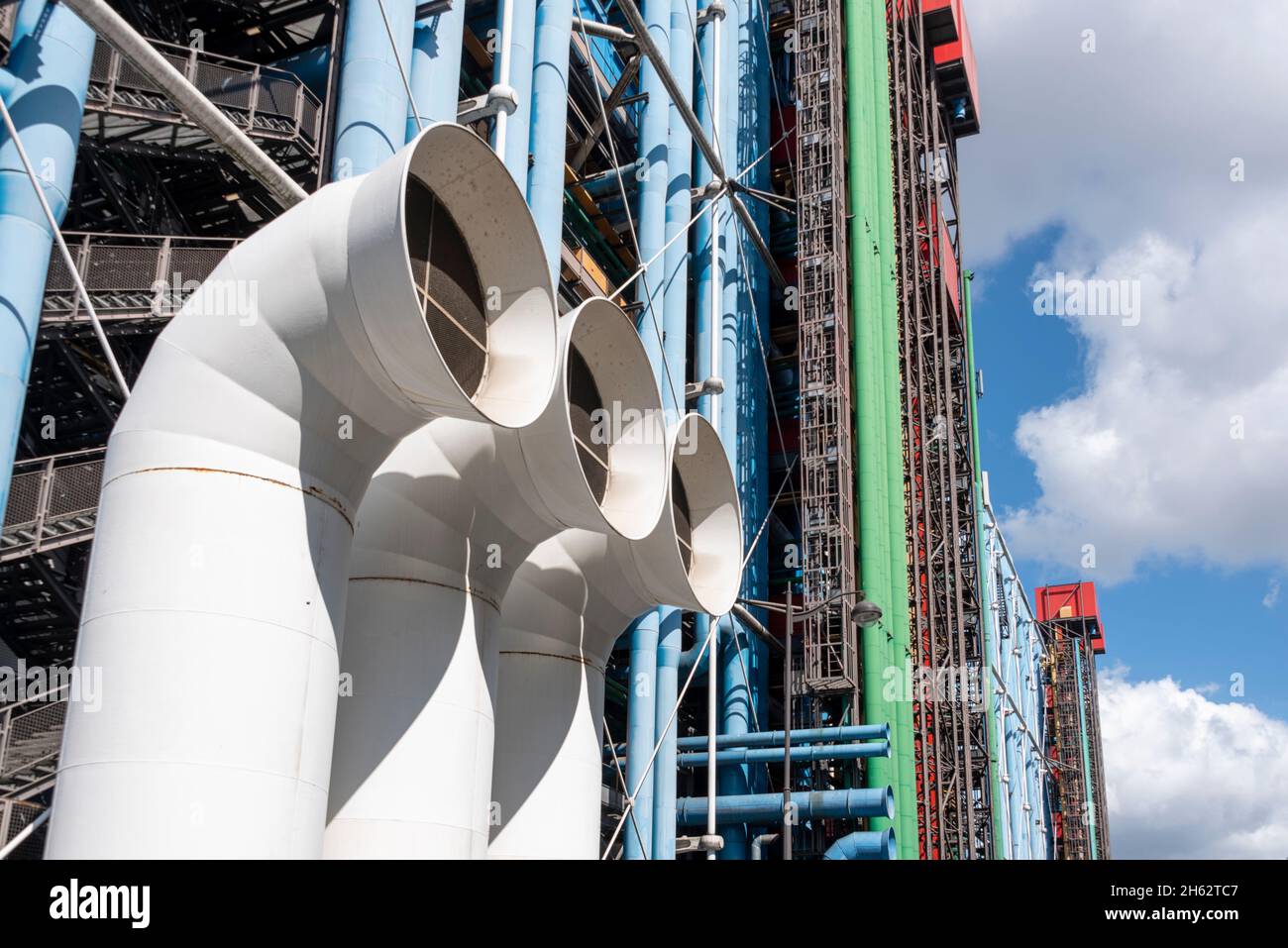 france,paris,centre pompidou,façade extérieure,centre des arts et de la culture Banque D'Images