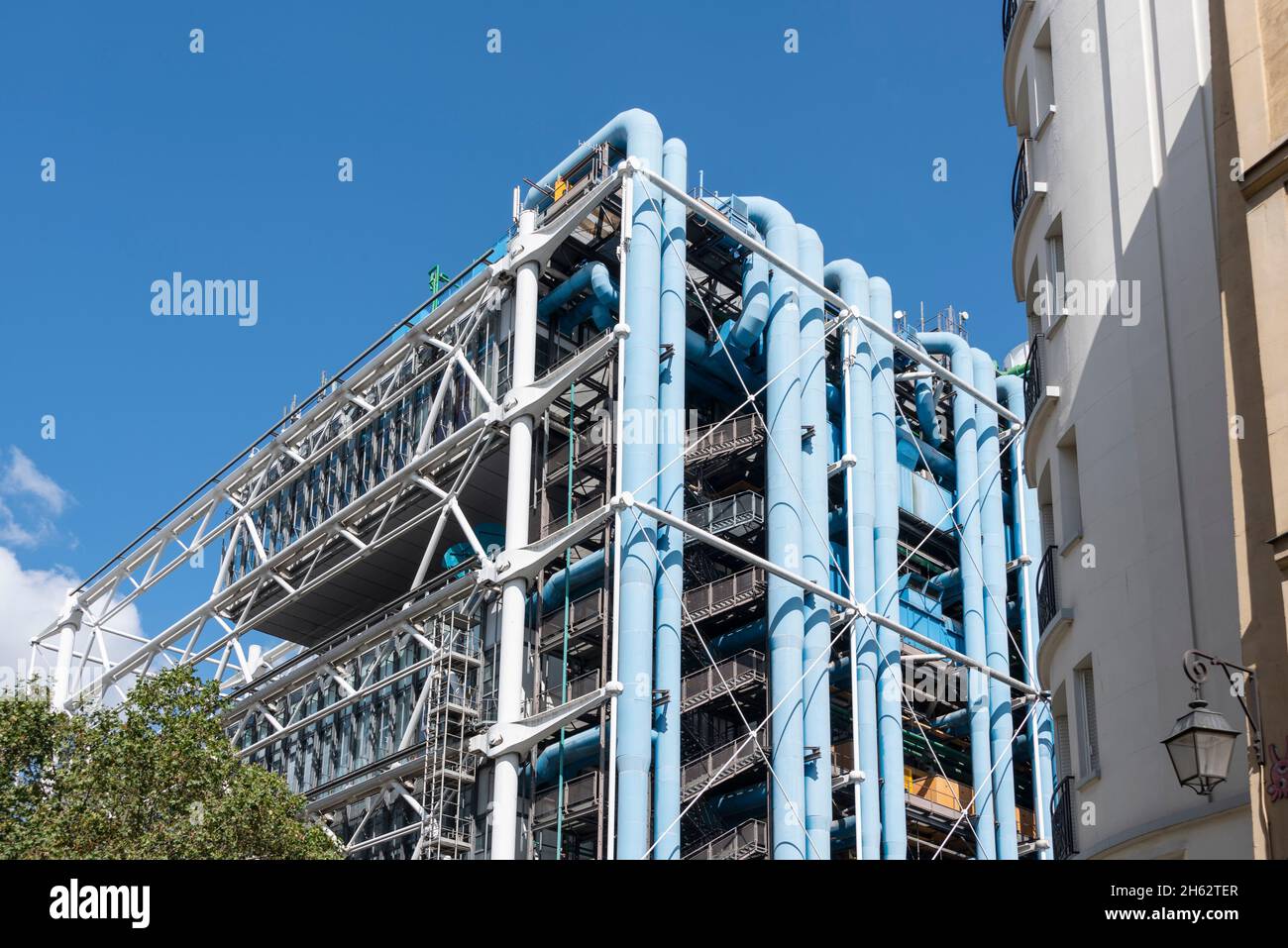 france,paris,centre pompidou,façade extérieure,centre des arts et de la culture Banque D'Images