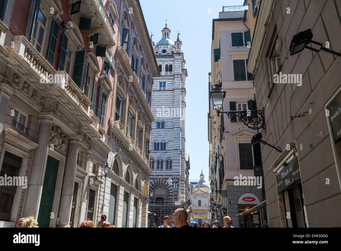 cathédrale de gênes alias duomo di genova ou cattedrale di san lorenzo siège de l'archevêque de gênes Banque D'Images