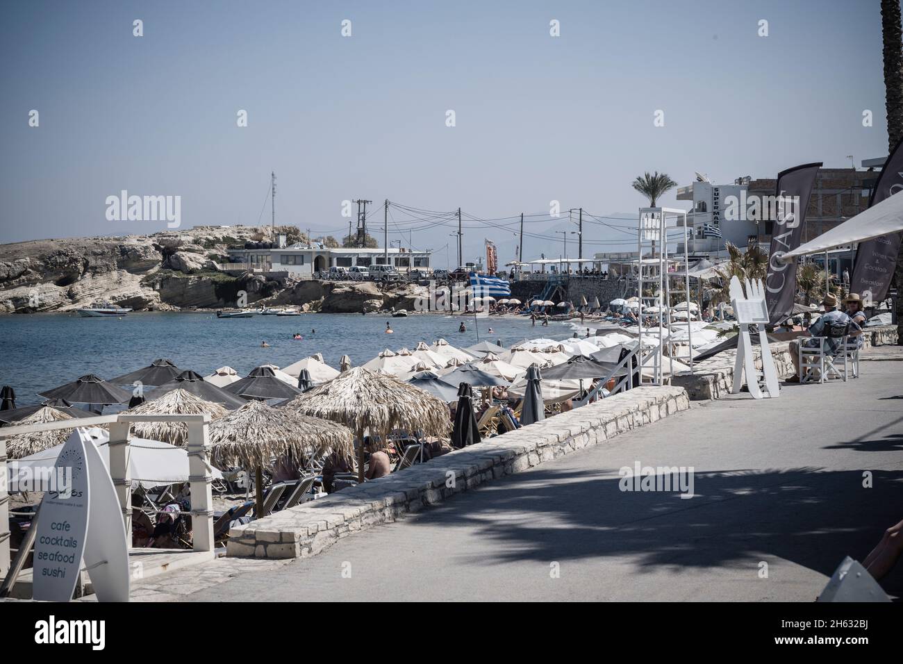 charmantes rues de la vieille ville de limin près de chersonissou. île de crète, grèce Banque D'Images