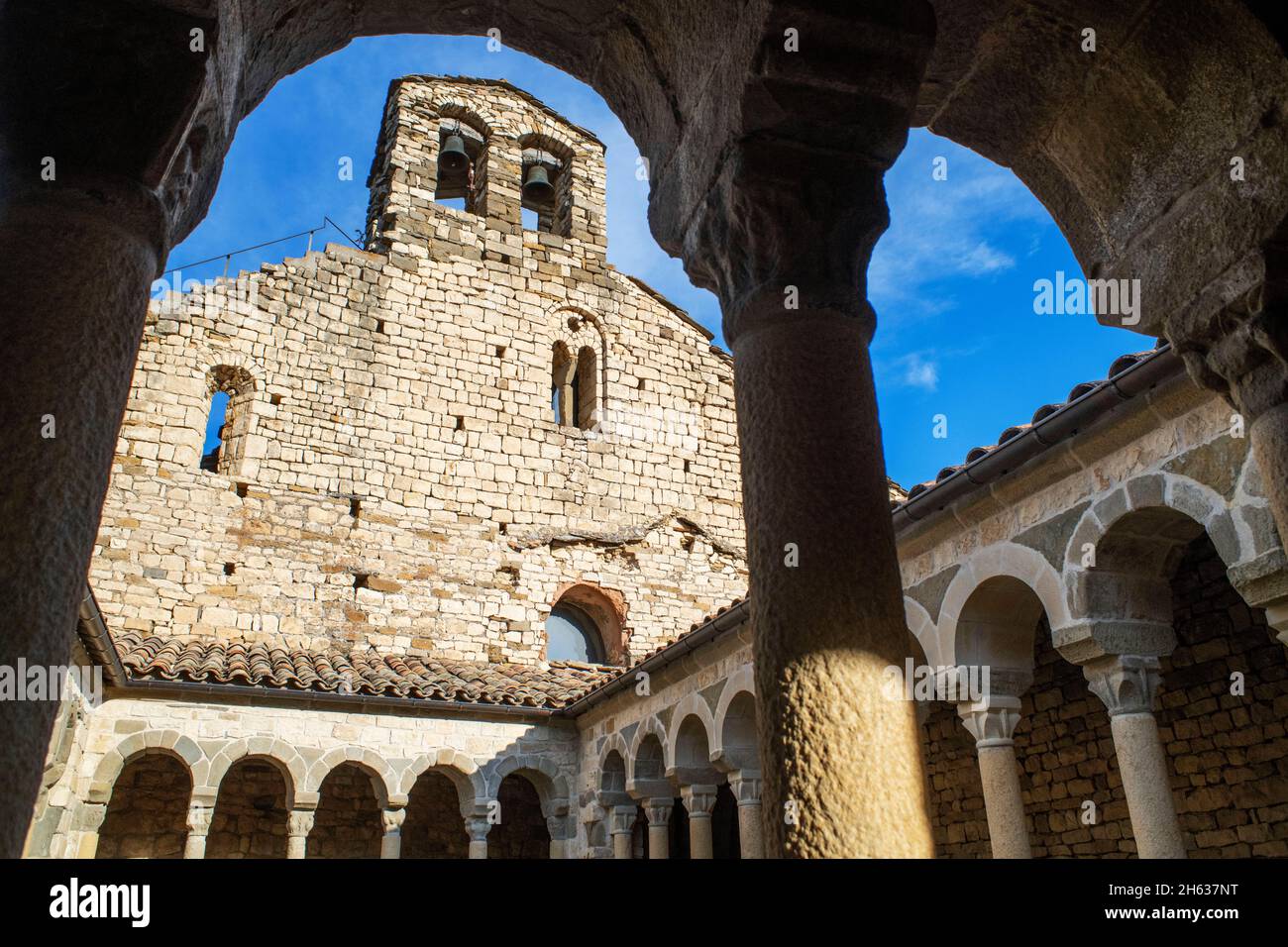 Castell de mur et Col·lagiata de Santa Maria de mur Conca de Treph.Pallars Jussà, Catalogne (Espagne, Europe) Banque D'Images