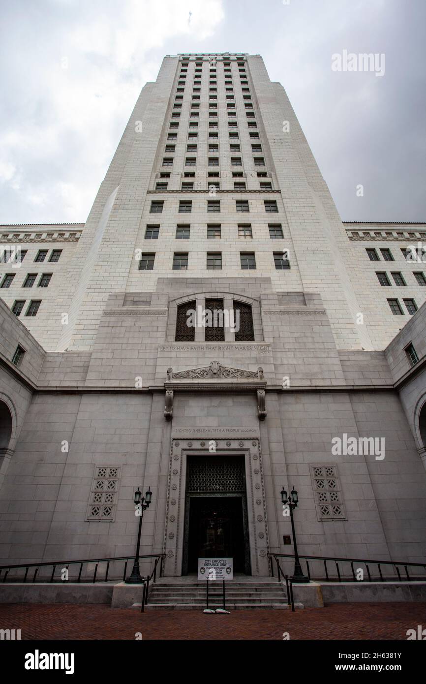 Extérieur de l'hôtel de ville de Los Angeles à Los Angeles, Californie, États-Unis Banque D'Images