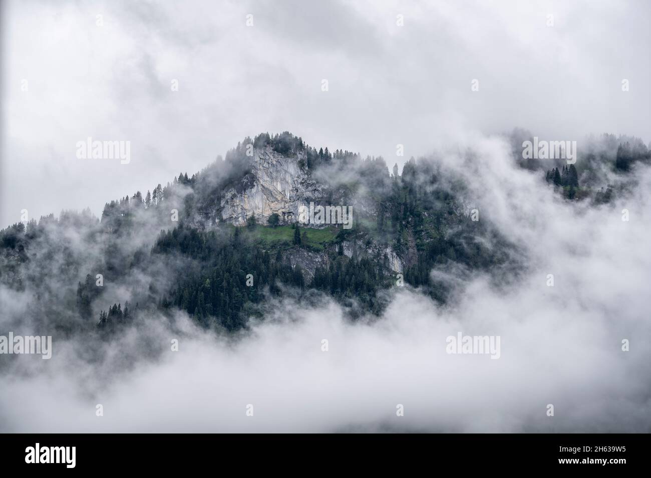montagnes nuageux,mellau,vorarlberg,alpes,autriche,été Banque D'Images
