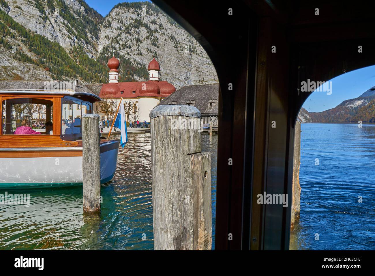 europe,allemagne,bavière,berchtesgaden,berchtesgadener land,schönau am koenigssee,parc national,koenigssee,montagnes,lac,forêt Banque D'Images