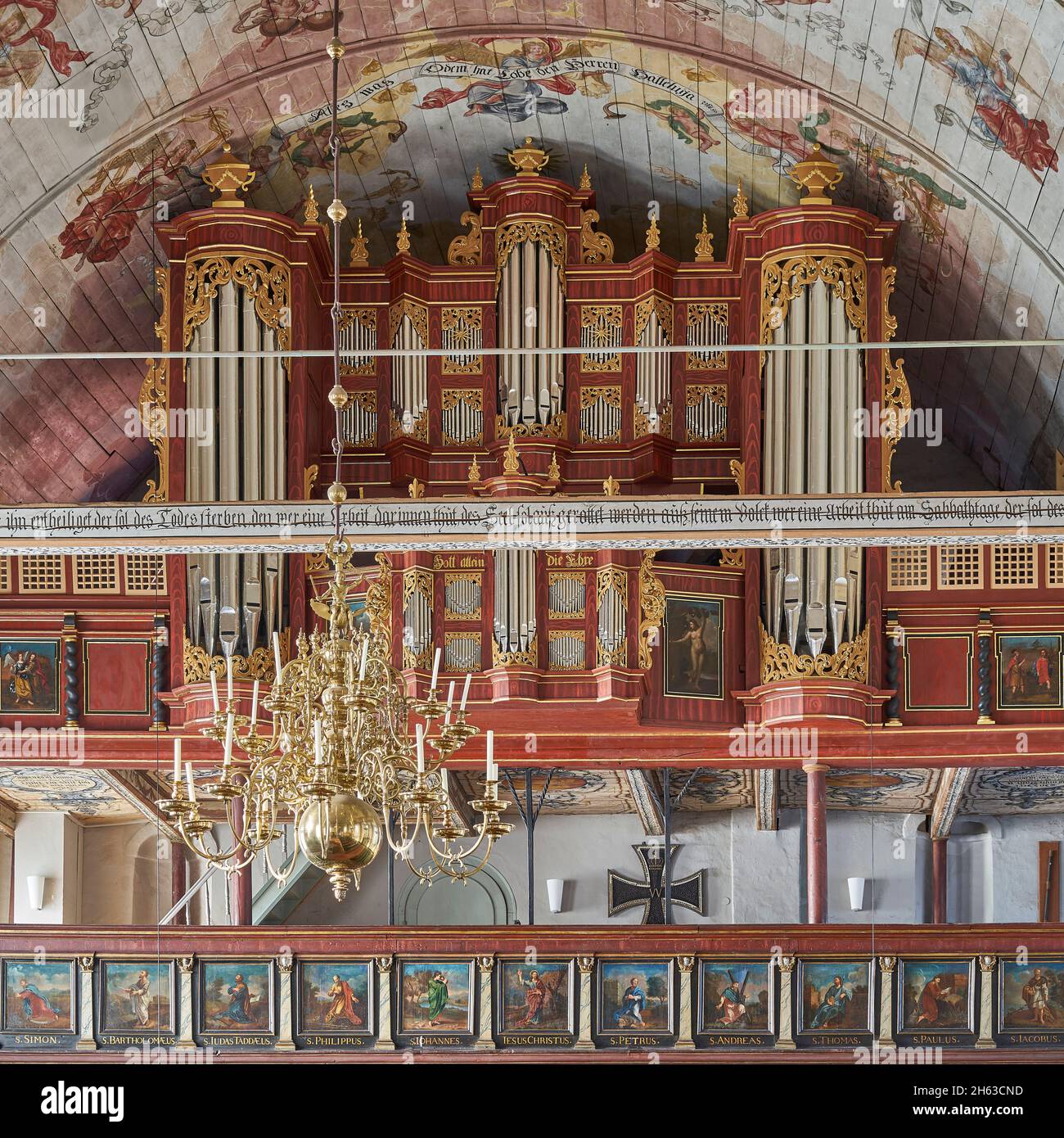 europe,allemagne,hambourg,st pankratius neuenfelde,orgue schnitger,orgue église,musique,orgue à jouer Banque D'Images