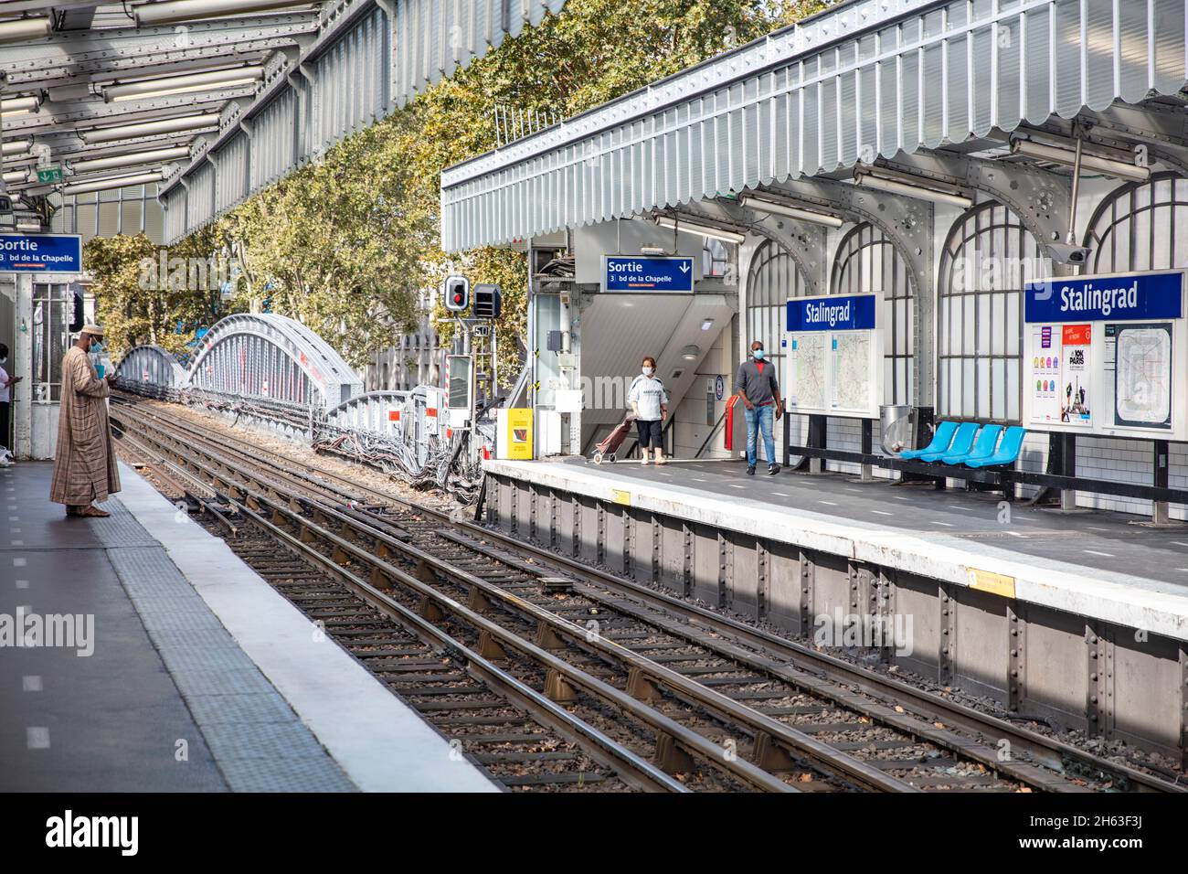 france, paris, stalingrad station de métro Banque D'Images