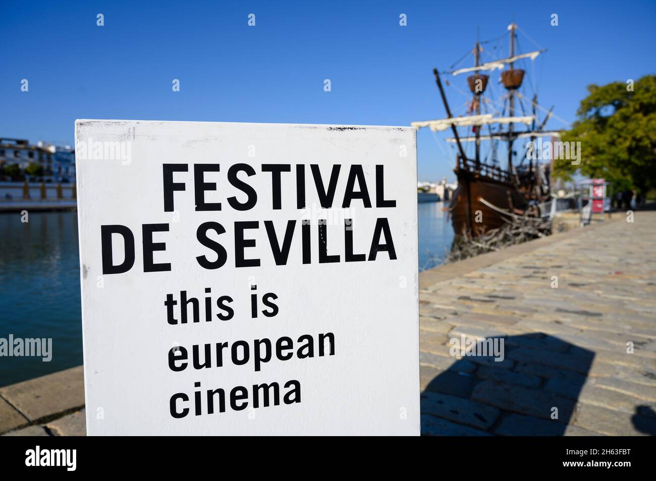 12 novembre 2021, Séville, Séville, Espagne: Une photo du kiosque du Festival du film de Séville 2021 lors d'une séance photo le 12 novembre 2021 (Credit image: © Ngel GarcÃ­A/Pacific Press via ZUMA Press Wire) Banque D'Images
